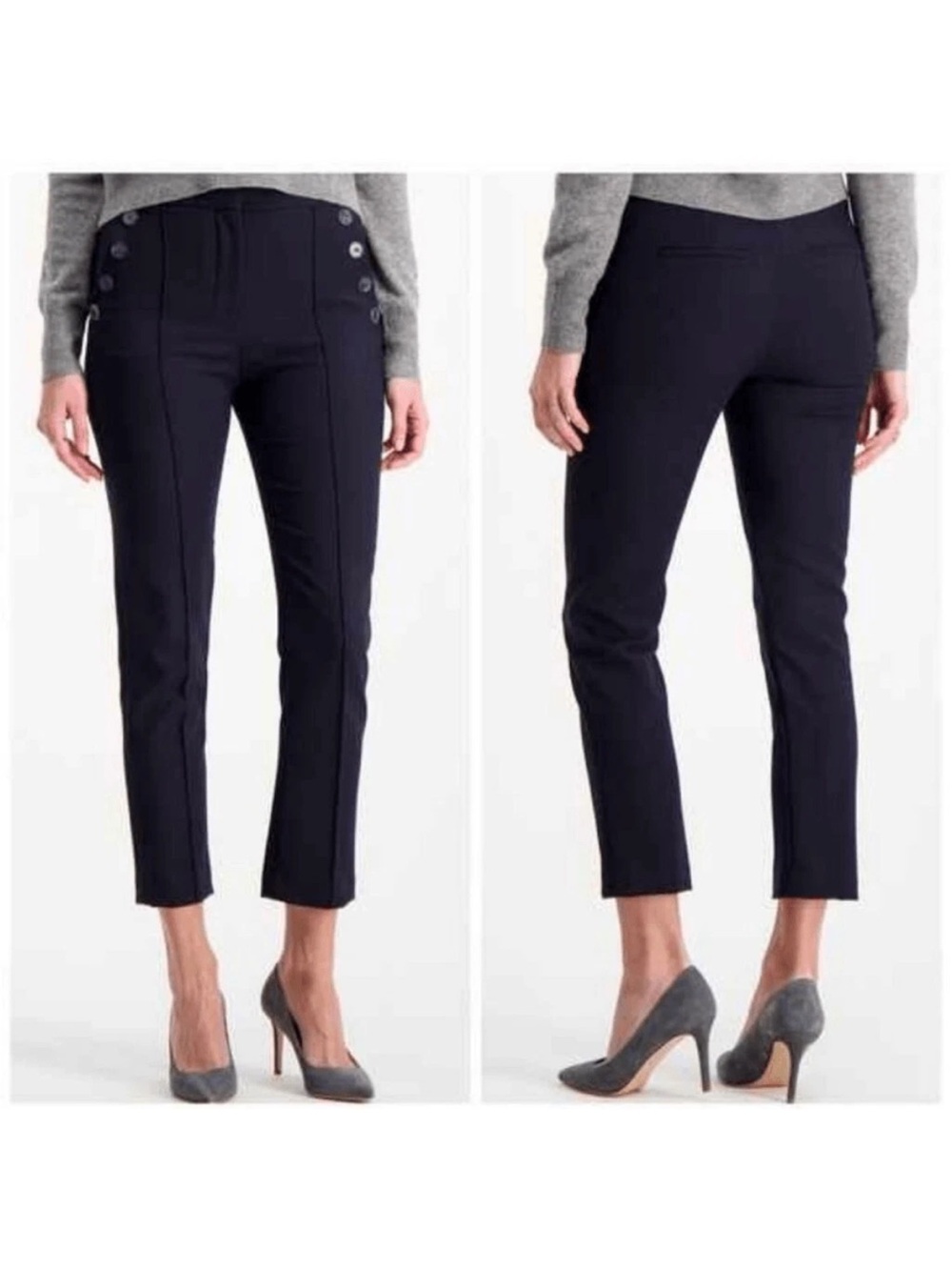 Veronica Beard Navy Friedman Button Pant
Size 0